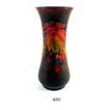 A Moorcroft flambe vase in 'Leaf and Berry' pattern c1960, 17.5cm