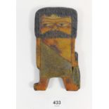 A Marcello Fantoni for Raymer of San Francisco pottery figural plaque of a caveman, 16.5cm