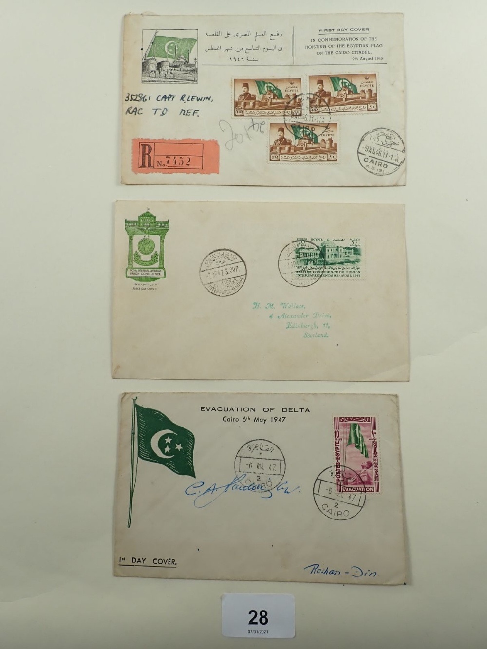 Stamps of Egypt from the 1940s/50s incl sets in pairs and blocks, mini-sheets and 13 covers, of - Image 2 of 4