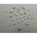 A group of Coober pedy opals, 53 cts