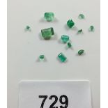 A Columbian emerald group, total 3cts