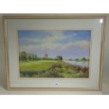 Eric McGregor - pastel Frampton on Severn, 32 x 48cm