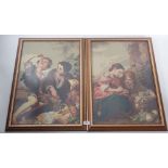A pair of Chinese tapestries by Man Fong after Murillo, 58 x 39cm