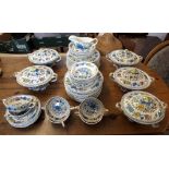 A Masons Regency dinner service comprising: ten dinner plates, fourteen small dinner plates etc