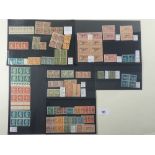 Collection of 43 items of early overprinted French stamps on 6 stock-cards as used in Syria and