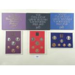 A Royal mint issue: Folders, proof coinage of GB & Northern Ireland. Years: 1980, 1981 & 1982.