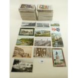 Postcards: with accumulations of topography, some greetings etc (mainly older period) (600)
