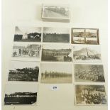 Postcards: Military selection with many RP's including scenes (Berrow etc) parades mess scenes