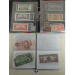 Homemade albums (3) containing assorted World banknotes, approx 150 total albums, numerous