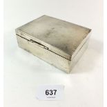 A silver cigarette box