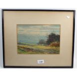 Abraham Hulk Junior - 1851-1922 - landscape watercolour, signed, 18 x 24.5cm