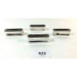 A set of four silver napkin holders/serviette rings, Sheffield 1966 - 77g