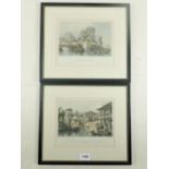 Two engravings of China 'River Chin Keang' and house in Canton after Thomas Allom, 16.5 x 20cm