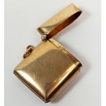 A 9ct gold vesta case 13.5g