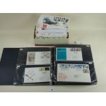 Some 200 GB QEII FDC 1964 to 1998 in album and shoe box, many purposed/Philatelic Bureau, with