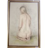 Alan Cownie - 'Nude 2' pastel, signed, exhibited at the Pastel society exhibition at the Mall