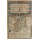 An 18th century map of Gloucestershire - 'The Road From Salisbury to Camden', 18 x 11cm