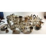 A quantity of silver plated items