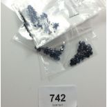 A parcel of calibrated round sapphires total 33.23 cts, (1.5 -2mm, 2.5- 3mm, 3.5 - 4mm)
