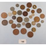 A quantity of world coins, 19th & 20th century including Australia, Belgium, Ceylon, France, Hong