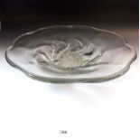 A large Daum glass centre piece bowl, 44.5cm diameter, signed to base