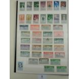 Album and stockbook of mint/used Br Empire/C'wealth & ROW stamps - defin, commem etc. Good NZ and