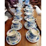 A Masons Regency tea service comprising: six breakfast cups and six saucers, seven tea cups and