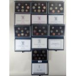 Royal mint issue: UK proof coin collections. Years: 1983, 84 Scottish, 85 Welsh, 86 Commonwealth, 87