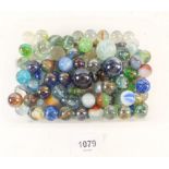 A box of vintage marbles