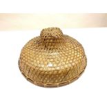 A Chinese woven wicker hat