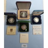 A quantity of silver content coinage in presentation cases including: Royal wedding 1981, Silver