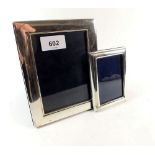 Two silver photograph frames, largest 17 x 12.5cm