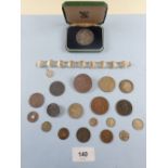 A miscellaneous quantity of silver contents coinage and collectables including: Royal mint, National