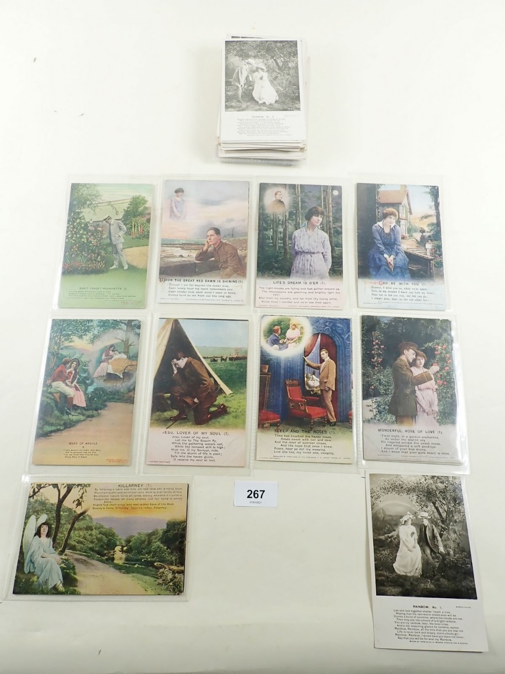 Postcards: Bamforth Song cards including some in sets, mixed coloured and black & white (100)