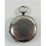 A silver full hunter pocket watch by H Samuel, Market St , Manchester, Birmingham 1890