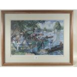 Sherree Valentine - limited edition print of Henley Regatta, 33 x 50cm