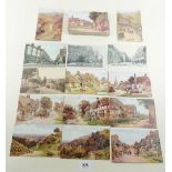 Postcards: Worcestershire topography street scenes at Redditch, Worcester, Welland, Meet of