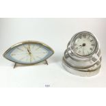 A Veron Ikon swirl clock by Robert Byrne and a vintage Sevra clock a/f