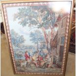 A large Chinese Belgium style tapestry by Man Fong (no label), 115 x 8cm