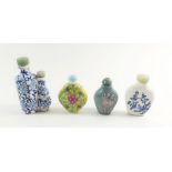 A selection of four Chinese snuff bottles