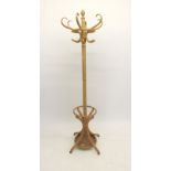 A light beech hat and coat stand