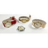 Four mechanical wrist watches including Avia and Accurist