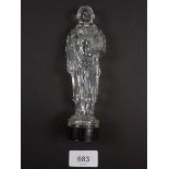 A glass bottle in the shape of WWII RAF pilot, 17cm