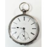 A silver pocket watch by CW. Co