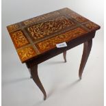 A musical Sorento ware small occasional table