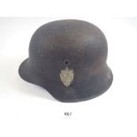 A German WWII helmet, no interior