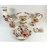 A selection of Masons Ironstone Mandarin pattern pottery to include large vase, plate, jug,