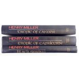 A three volume set - Tropic of Cancer, Tropic of Capricorn and Black Spring by Henry Miller 1961,