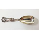 A silver Kings Pattern caddy spoon, Glasgow 1875, by Muirhead & Arthur