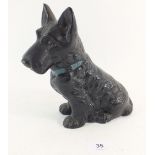 A Sylvac black pottery dog, 19.5cm